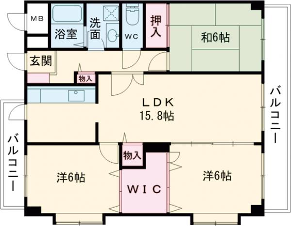 ウエストビレッジ長丘の間取り