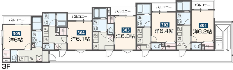 MELDIA西浦和Ⅱの間取り