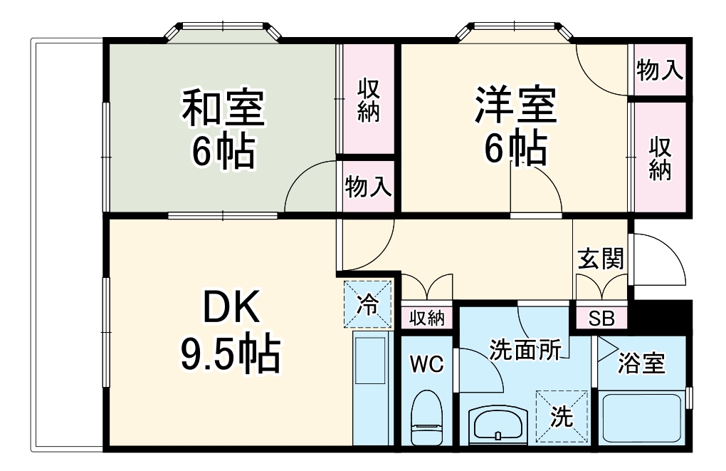 冨田マンションBの間取り
