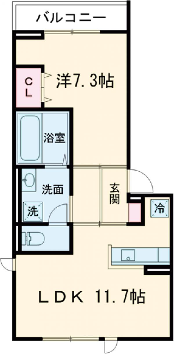 D-room・Kの間取り