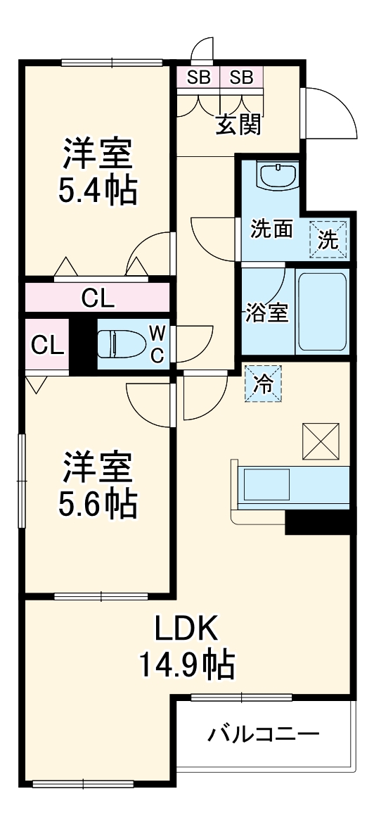 ベル フルールの間取り
