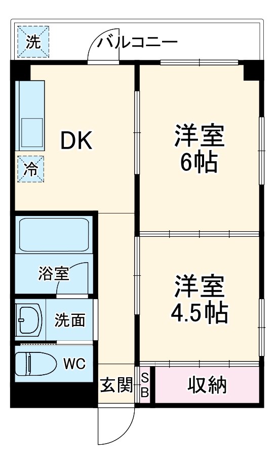 高砂マンションの間取り