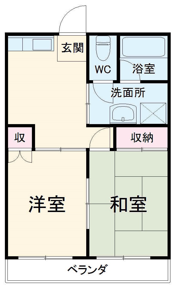 鈴木ハイツの間取り