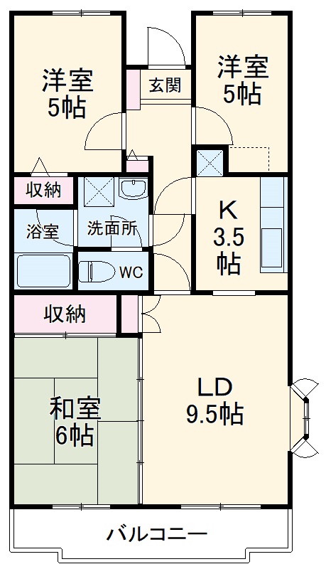 原当麻Ｍハイツの間取り