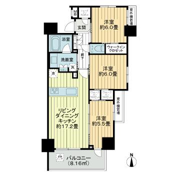 セルアージュ小田原銀座通りの間取り