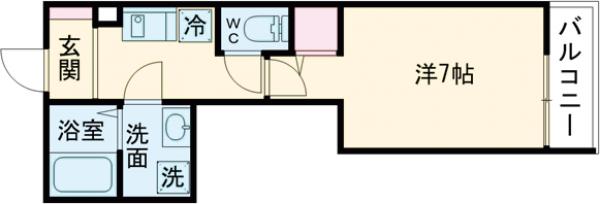 MELDIA長沼Ⅱの間取り