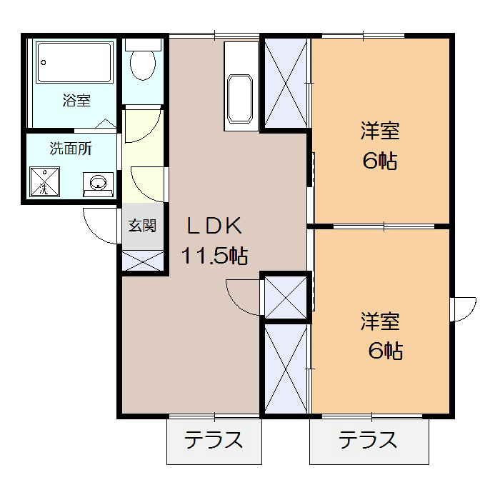 ハイツ北村の間取り