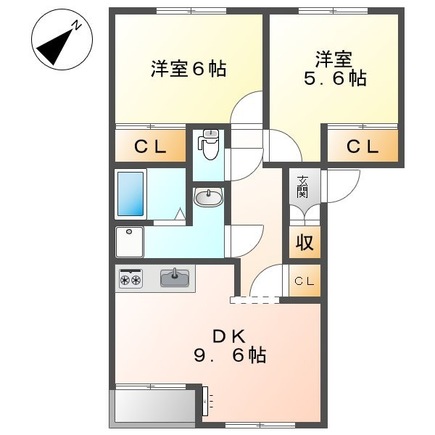 サンミラドールCの間取り