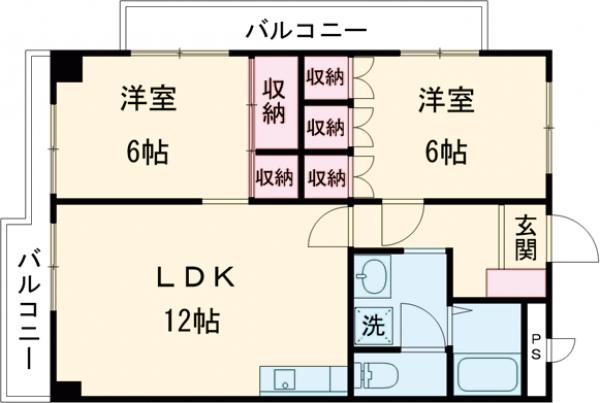 宇都宮東ハイツの間取り
