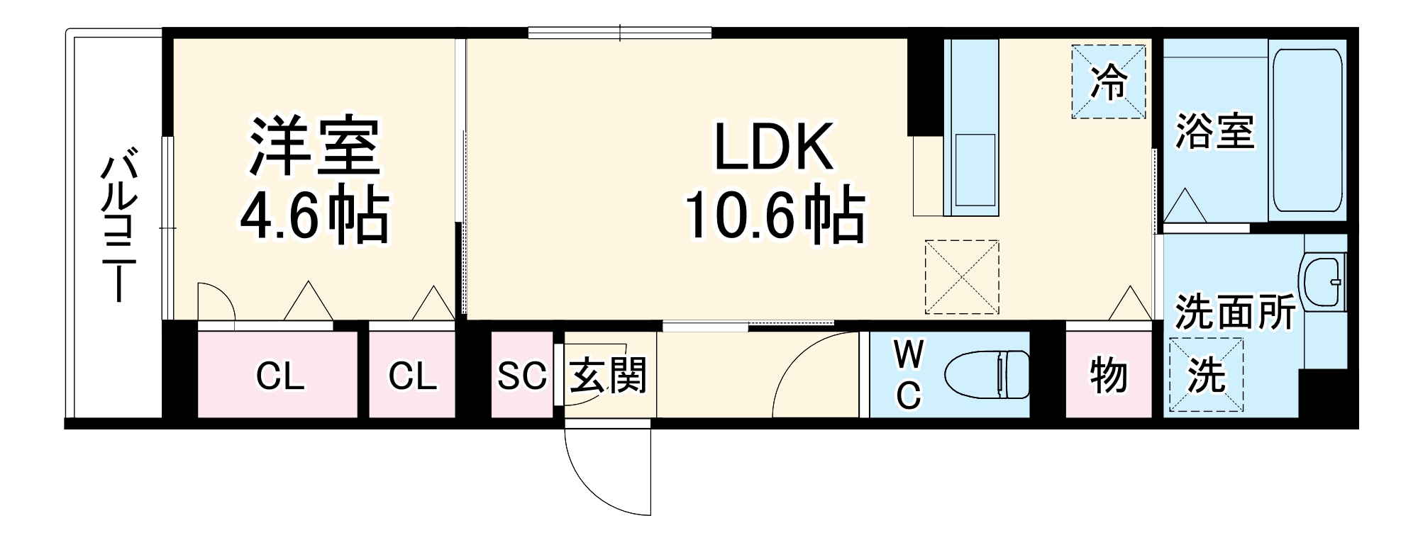 アヴァンス八潮Bの間取り