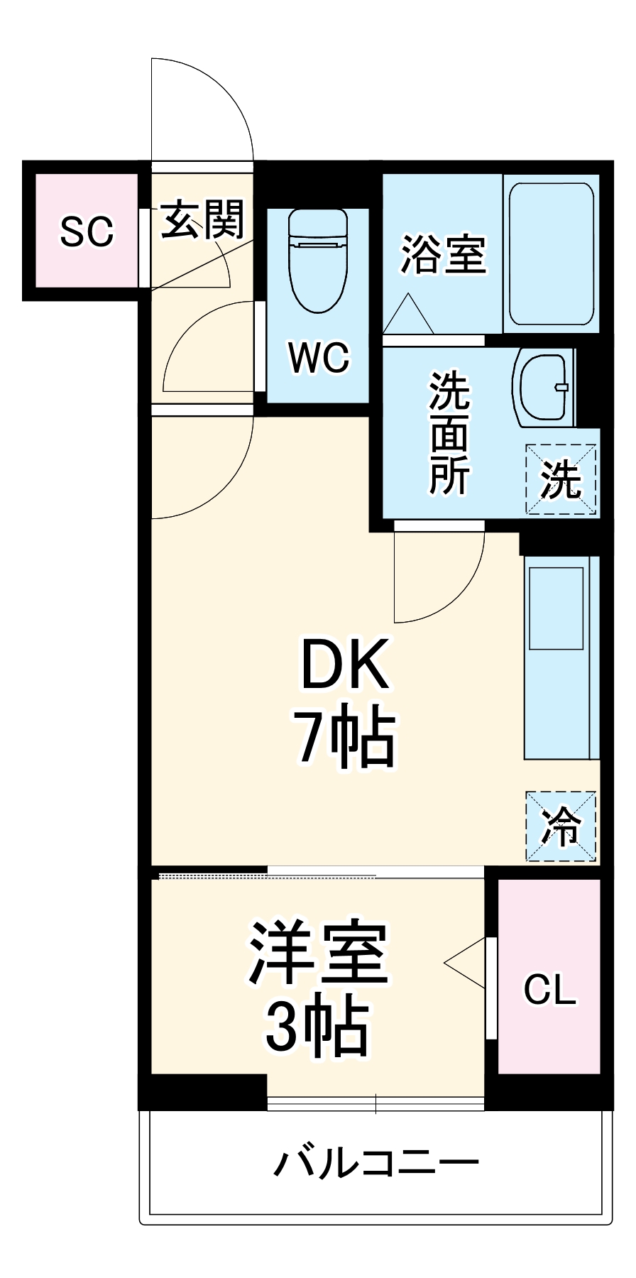 Aoiパレス溝の口の間取り