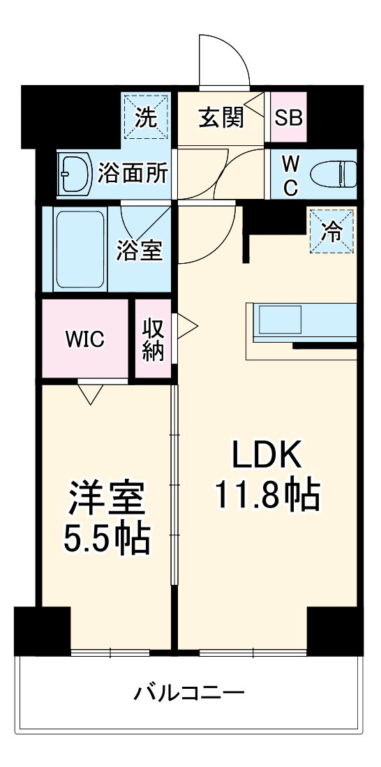 カーサヴェルデ東小橋の間取り