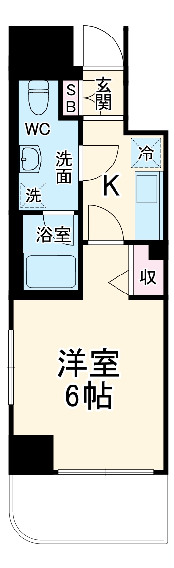 グリアス宮崎台・604号室の間取り