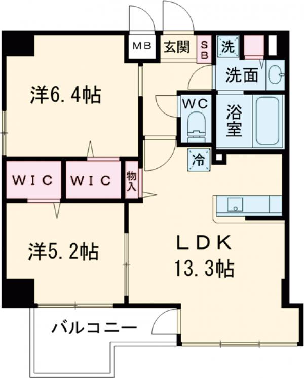 堀切の完工年月(2024年1月)築の賃貸マンションの間取り
