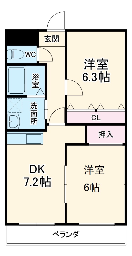 カーサJの間取り