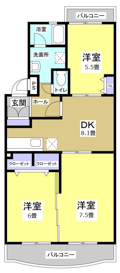 ミナミシャトー富士の間取り