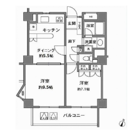 フレール早稲田の間取り