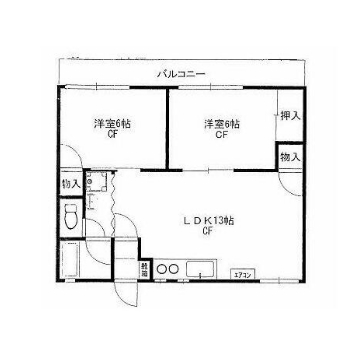 グリーンビューハウスA棟の間取り