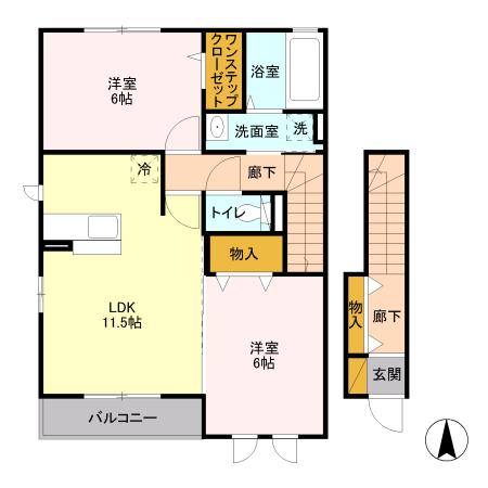 サンセールTKN Aの間取り