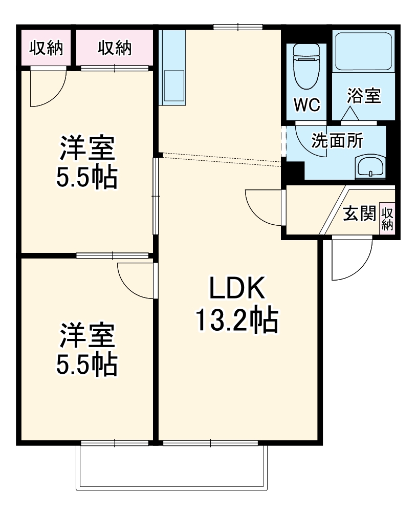 エリゼ Bの間取り