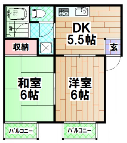 岸和田城ハイツの間取り