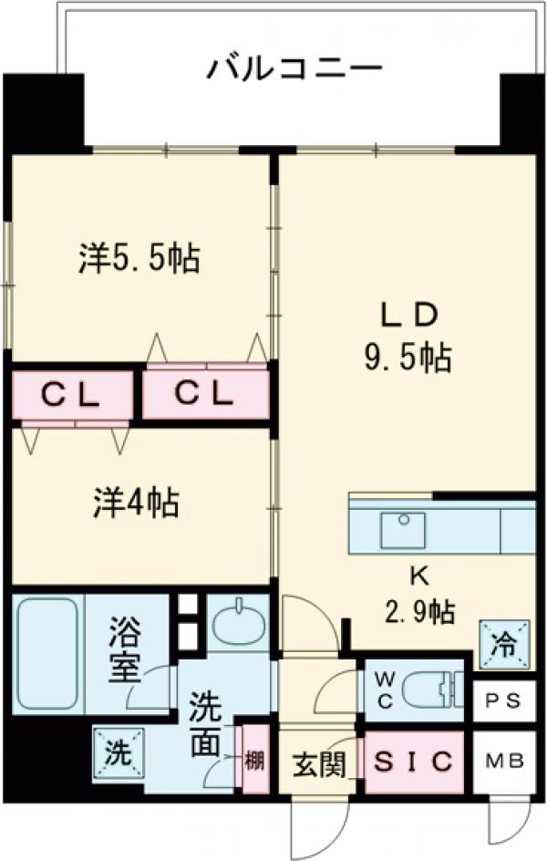 ブランシェスタ千早RJRの間取り
