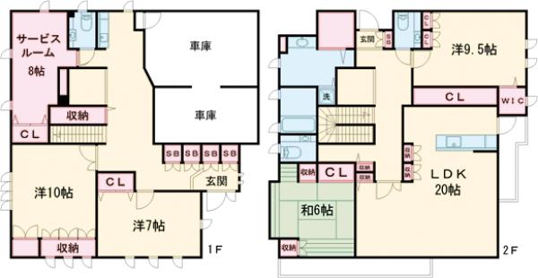 柿の木坂1丁目戸建の間取り
