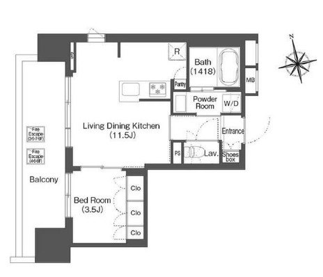 バウスステージ中野の間取り