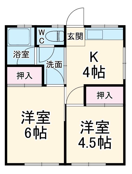 いずみ荘Bの間取り