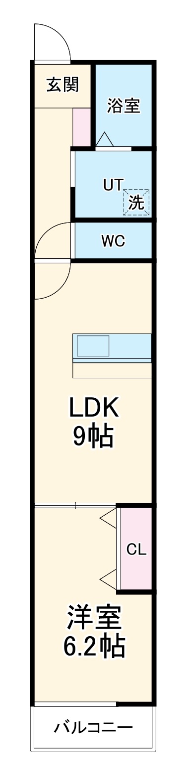 コンフォール鳴浜の間取り