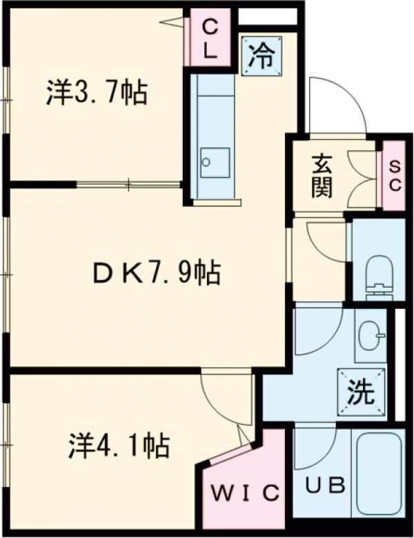 ツヴァイテ小竹向原の間取り