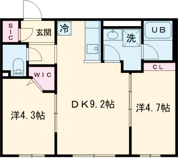 ツヴァイテ小竹向原の間取り