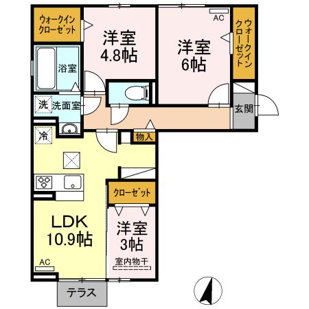 クラージュの間取り