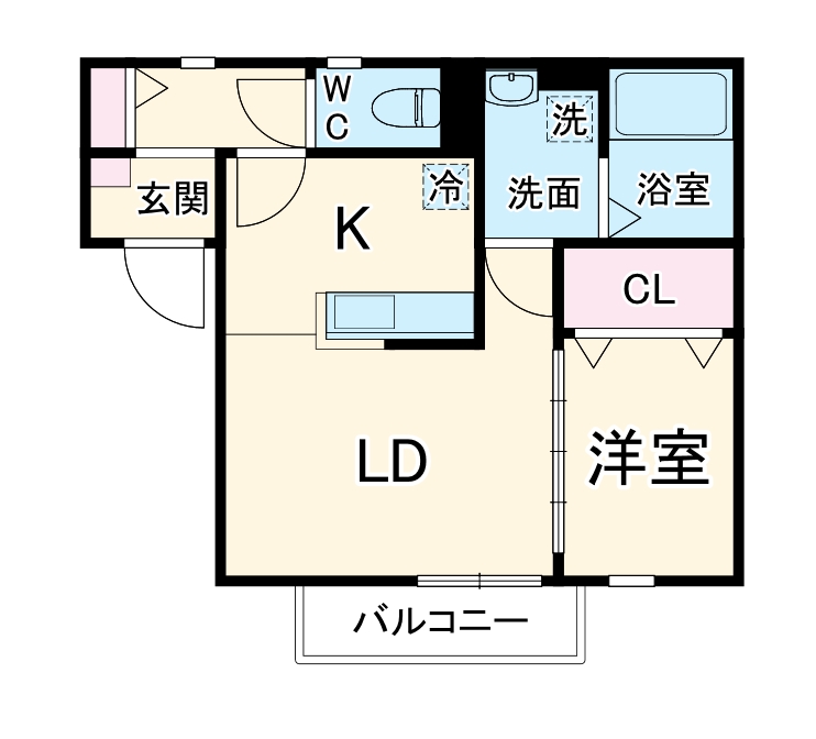 ルミエール・101号室の間取り