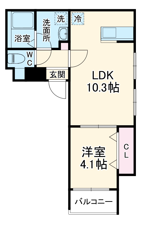 Cherim築地口Lunaの間取り