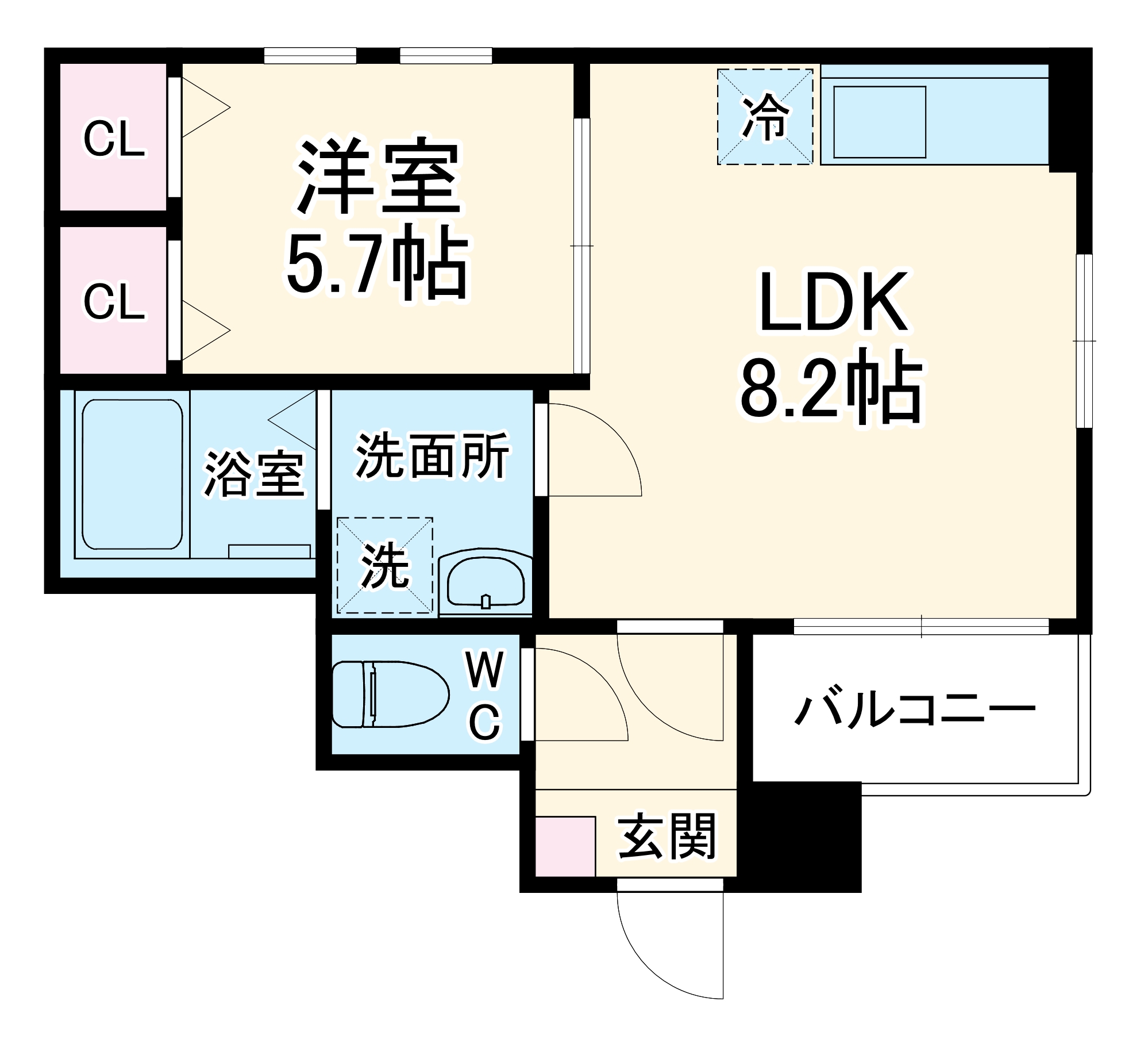 Cherim築地口Ⅲの間取り