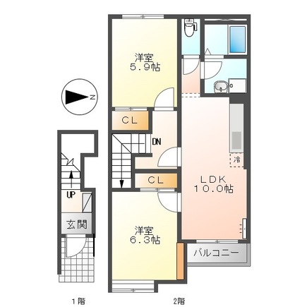 プレッソ ヴィアーレの間取り