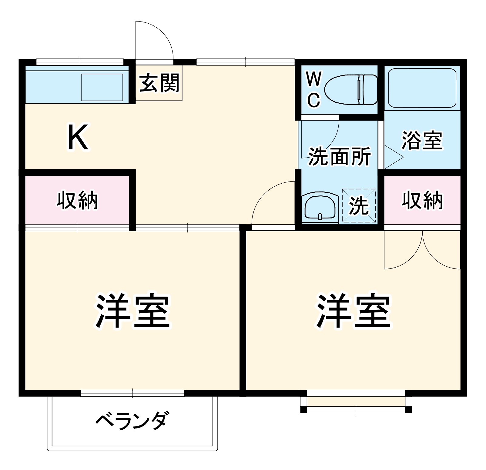 ベルレーヌ鷺沼・203号室の間取り