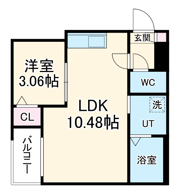 花田町の完工年月(2024年2月)築の賃貸アパートの間取り