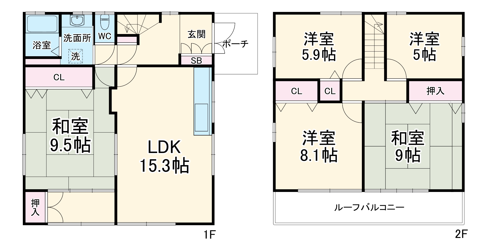 上小町戸建の間取り