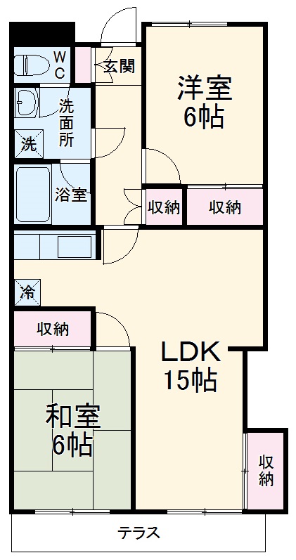 カームヤタ藤第一の間取り