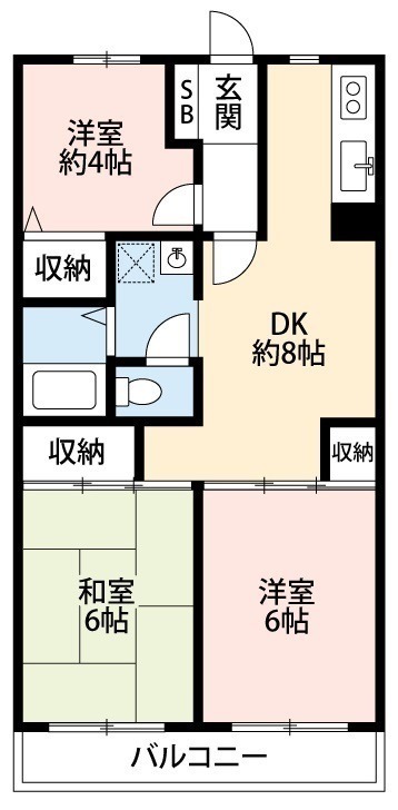ベルデュール永野Ⅰの間取り