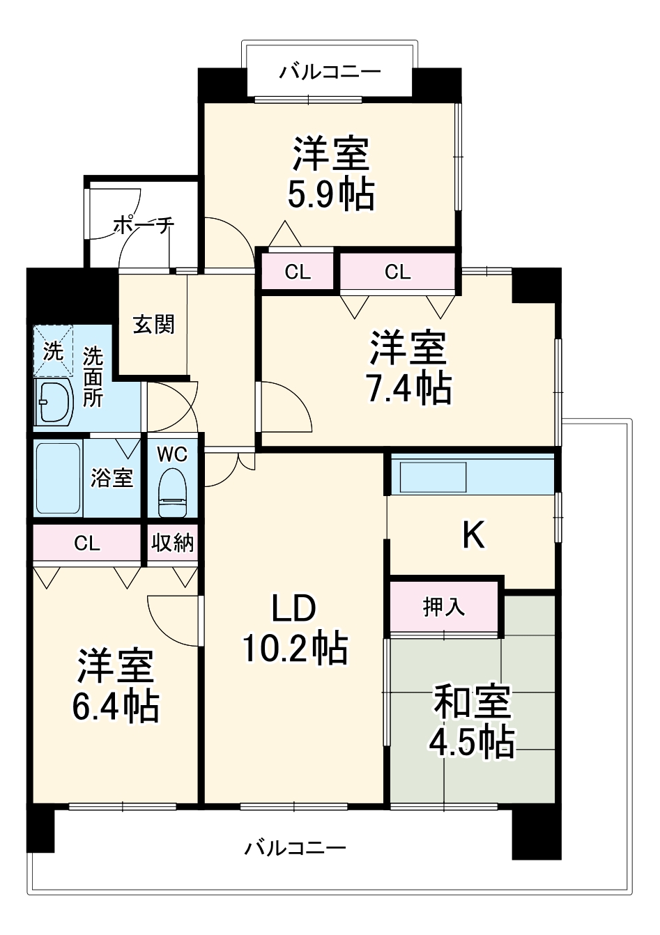 アリア33レジデンスの間取り