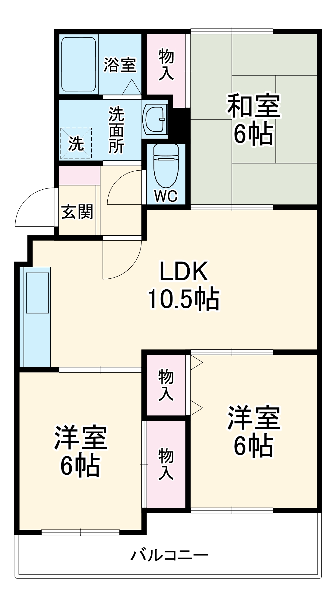 ヴェラクレスト壱番館の間取り
