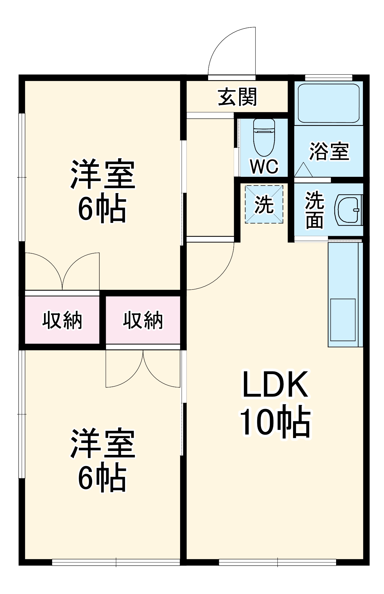 シーサイドハイムカトウⅡの間取り
