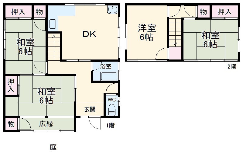 木野川貸家の間取り