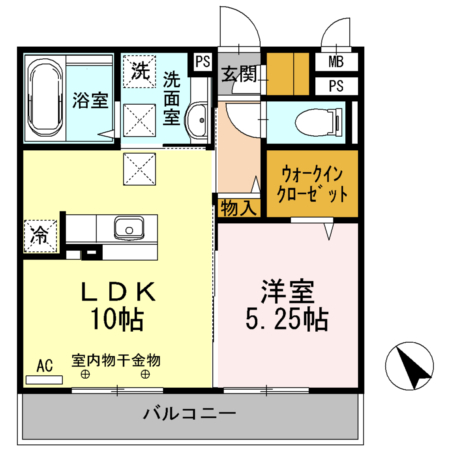 フローラ矢部の間取り