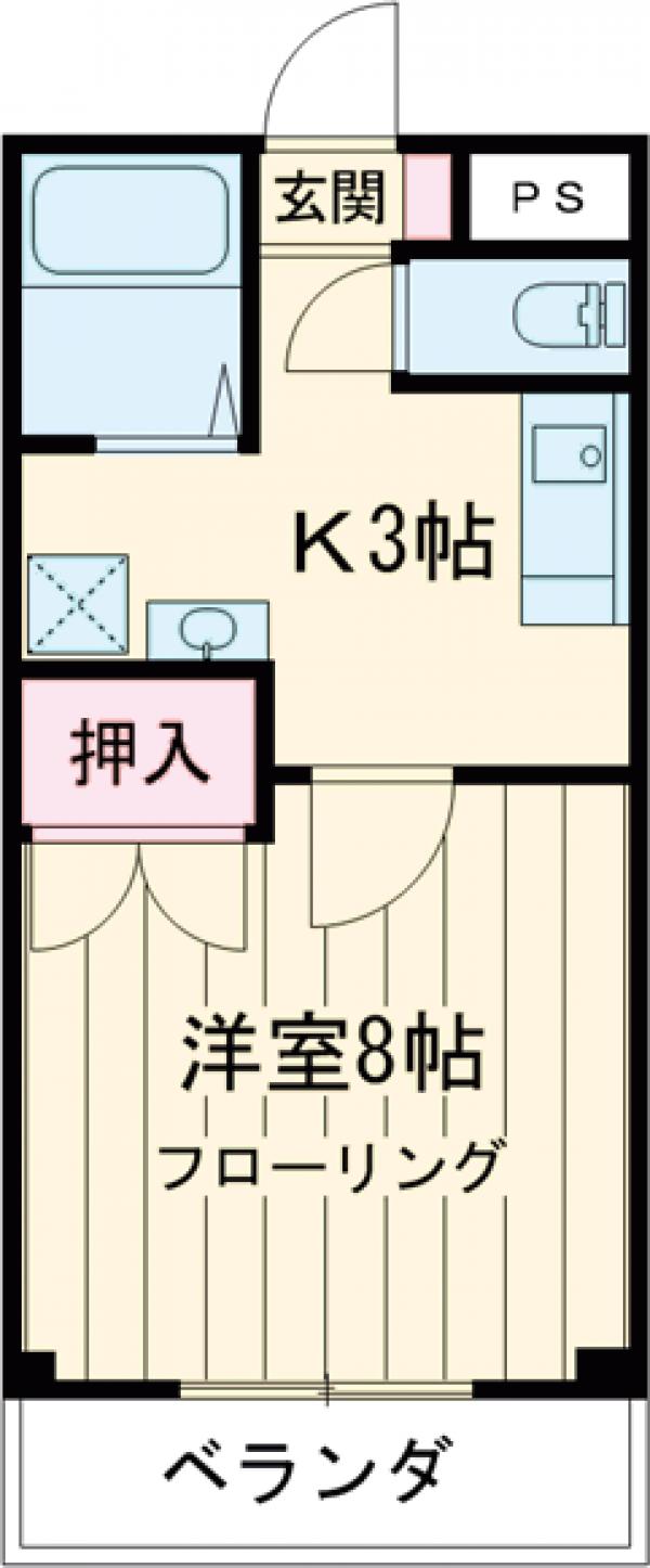 オカダハイツⅡの間取り