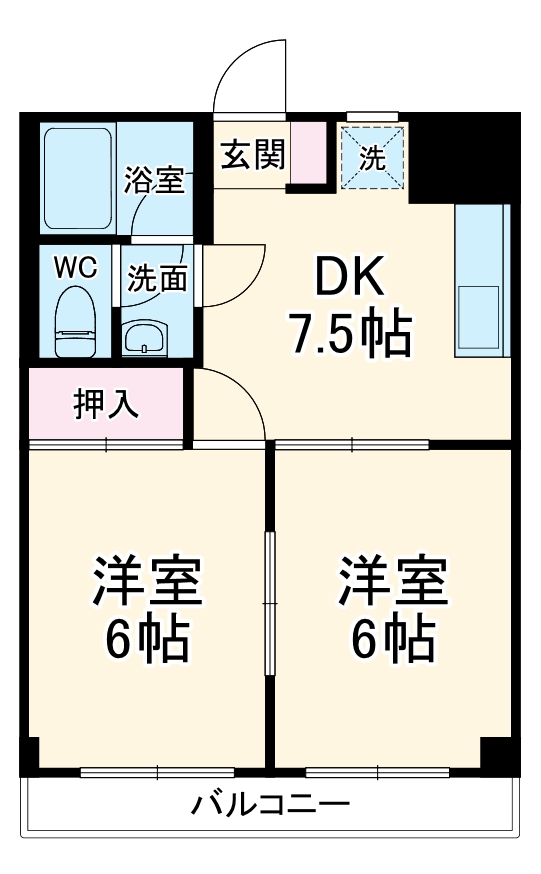 リビング悠久の間取り