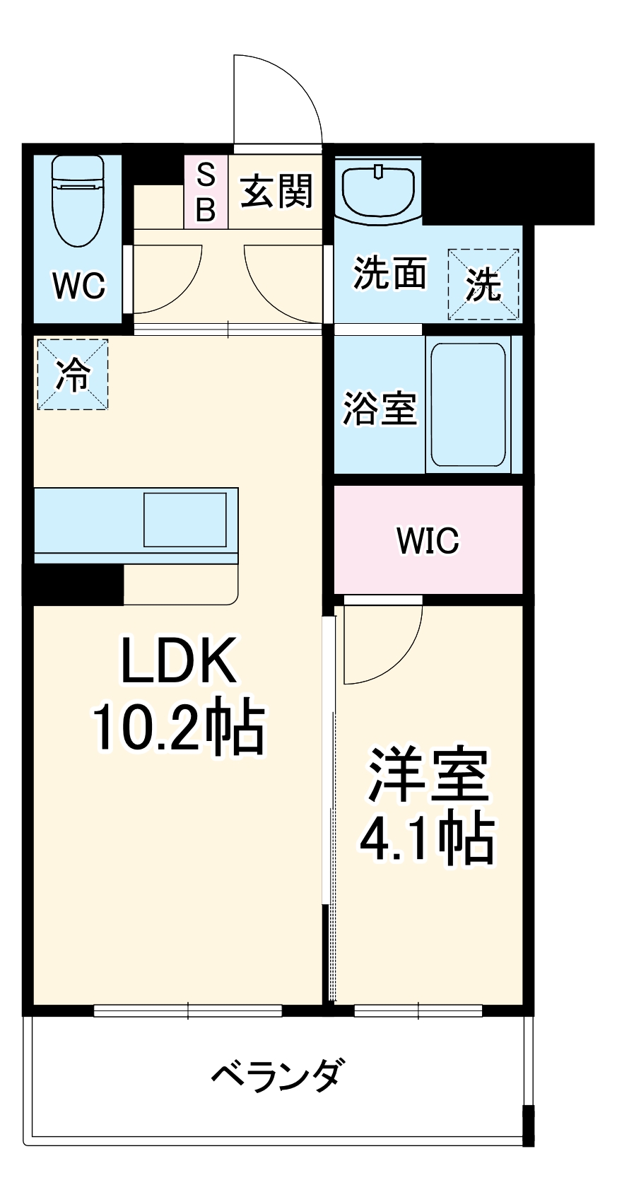北矢名の完工年月(2024年5月)築の賃貸マンションの間取り